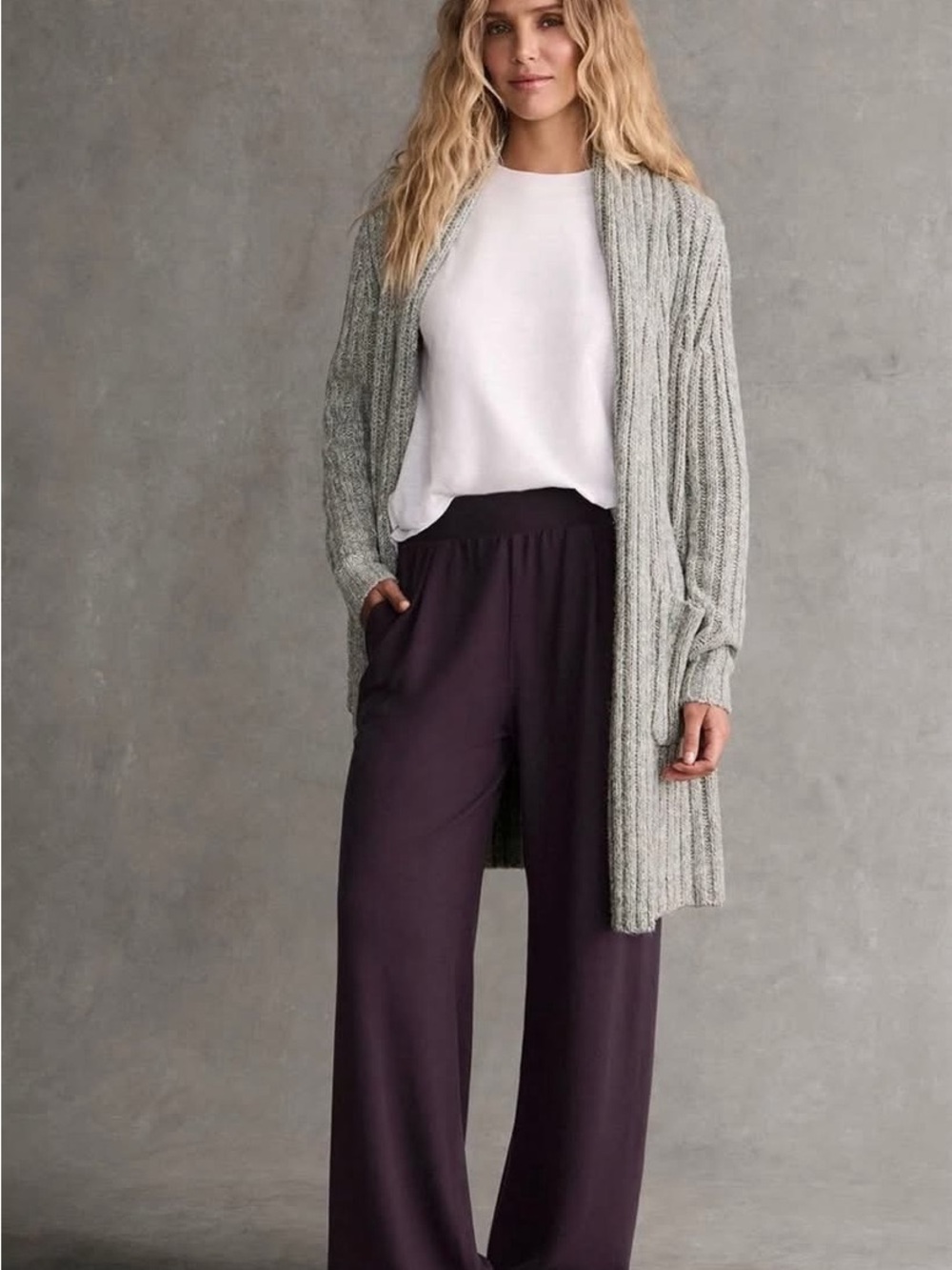 Cabi Starlet Pant. Wide-Leg Relaxed Pants in Deep Plum